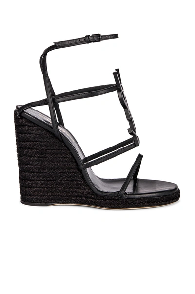 SAINT LAURENT CASSANDRA ESPADRILLE WEDGE,SLAU-WZ435