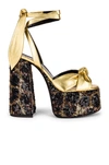 SAINT LAURENT Leopard Platform Sandal,SLAU-WZ428