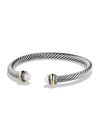 DAVID YURMAN WOMEN'S CABLE CLASSIC BRACELET WITH PEARL AND 14K YELLOW GOLD/5MM,404914452267