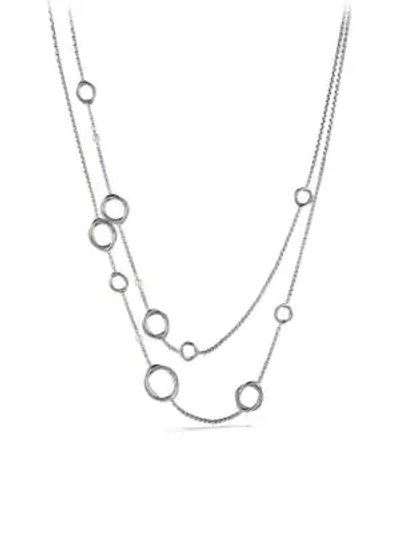 David Yurman Infinity Station Chain Necklace In Silver