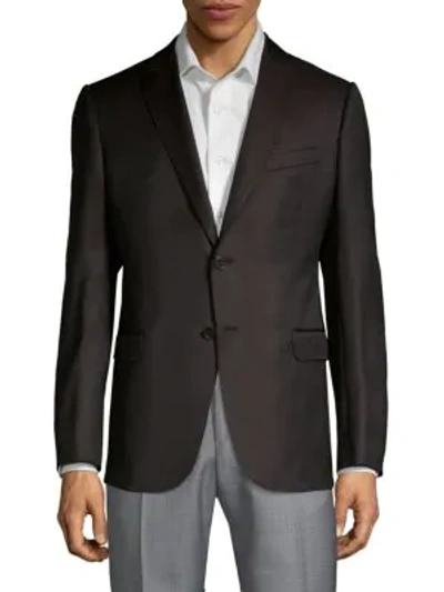 Armani Collezioni Pin Dot Sport Jacket In Fancy Brown