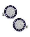 Cufflinks, Inc Compass Cufflinks W/ Enamel In Blue