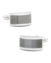 Cufflinks, Inc Grey Cat's Eye Bridged Cufflinks In Gray