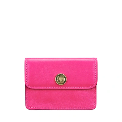 Maxwell Scott Bags Finest Quality Womens Pink Leather Business Card Case