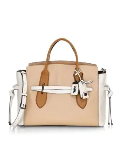 Coach Shadow Colorblock Carryall Satchel Bag In Beechwood/pewter