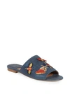 LAURENCE DACADE Embroidered Leather Slides