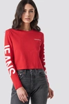 CALVIN KLEIN INSTITUTIONAL BACK LOGO TEE - RED