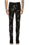 SAINT LAURENT SEQUIN 低腰紧身牛仔裤,SLAU-MJ17