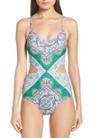 TORY BURCH CUTOUT ONE-PIECE SWIMSUIT,56938