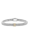 Lagos 18k Gold And Sterling Silver X Collection Rope Bracelet With Diamonds In Multi/silver