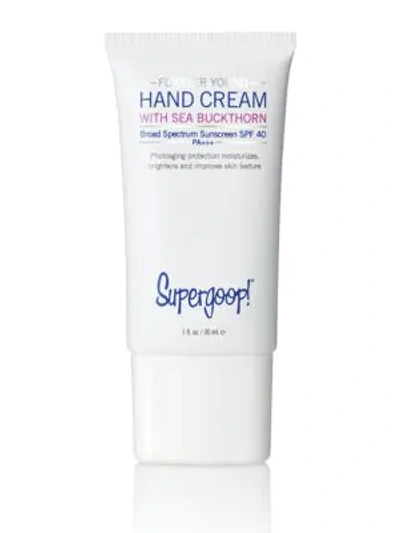 Supergoop ! Forever Young Hand Cream With Sea Buckthorn Broad Spectrum Sunscreen Spf 40 Pa+++ Mini 1 oz/ 30 ml