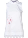 SIMONE ROCHA PORTRAIT PRINT VEST TOP