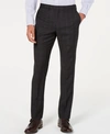 DKNY MEN'S MODERN-FIT PLAID WOOL SUIT PANTS