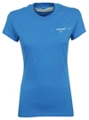 Off-white Leaf-embossed Logo Tee In Blue