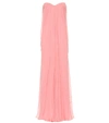 ALEXANDER MCQUEEN STRAPLESS SILK ORGANZA GOWN,P00367338