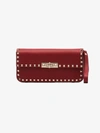 VALENTINO GARAVANI ROCKSTUD LEATHER CLUTCH,RW2B0D33VSL13426433