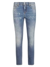DOLCE & GABBANA FADED RIPPED DETAIL JEANS,10830866