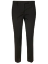 Prada Cropped Pleated Trousers In Black