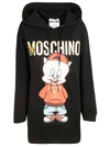 MOSCHINO PORKY PIG HOODIE DRESS,10831325