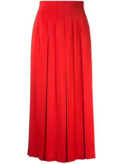 Le Ciel Bleu Box Pleated Skirt - 红色 In Red