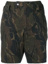 SAINT LAURENT CAMOUFLAGE PRINTED SHORTS