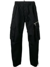 DSQUARED2 DSQUARED2 STRAIGHT-LEG CARGO TROUSERS - 黑色