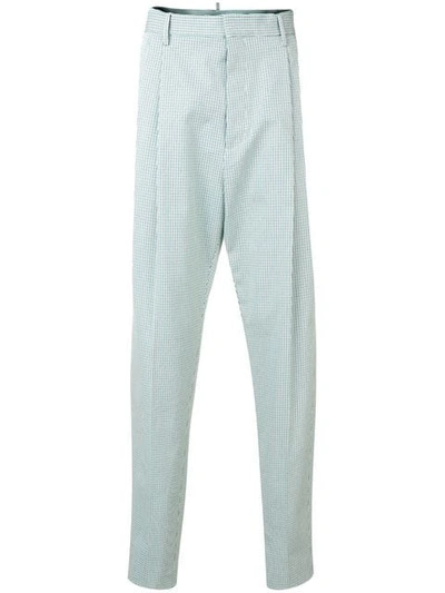 Dsquared2 Checked High Waist Trousers - 绿色 In Green