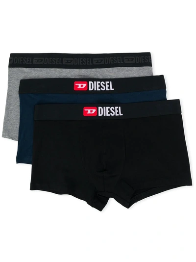 Diesel Logo四角裤 - 灰色 In Grey