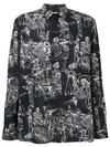 SAINT LAURENT MEXICAN PARTY-PRINT SHIRT