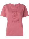 SAINT LAURENT SAINT LAURENT BARBED ROSES T-SHIRT - 红色