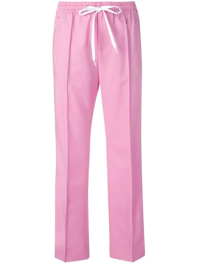 Miu Miu Side Stripe Track Trousers In Pink