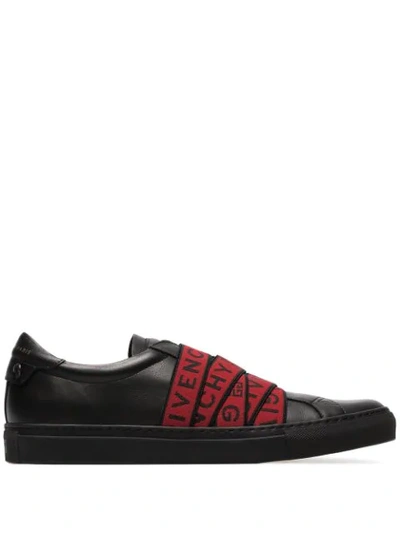 Givenchy Men's Urban Street Multi-elastic Slip-on Sneakers In Black