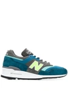 New Balance Suede And Tech Fabric 997 Running Shoes In Blue