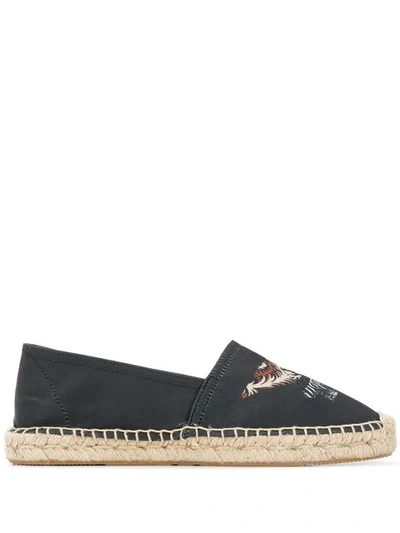 Isabel Marant Canaee Printed Canvas Espadrilles In Black