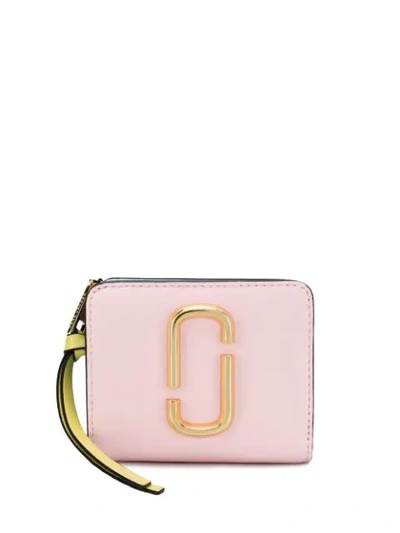 Marc Jacobs Colourblock Mini Compact Wallet In Pink