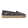 SAINT LAURENT SAINT LAURENT BLACK PAISLEY ESPADRILLES