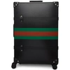 GUCCI GUCCI BLACK GLOBE-TROTTER EDITION WEB LARGE TROLLEY SUITCASE