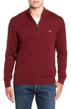 Vineyard Vines Palm Beach Quarter-zip Sweater In Crimson