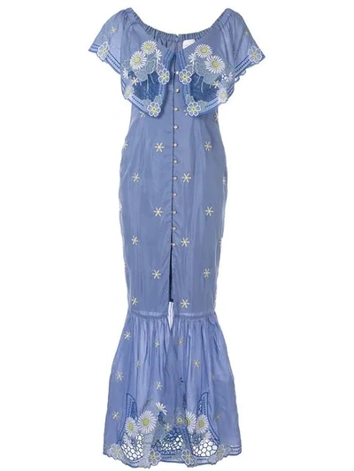 Alice Mccall 'honeycomb Daisy' Midi Dress - 蓝色 In Blue