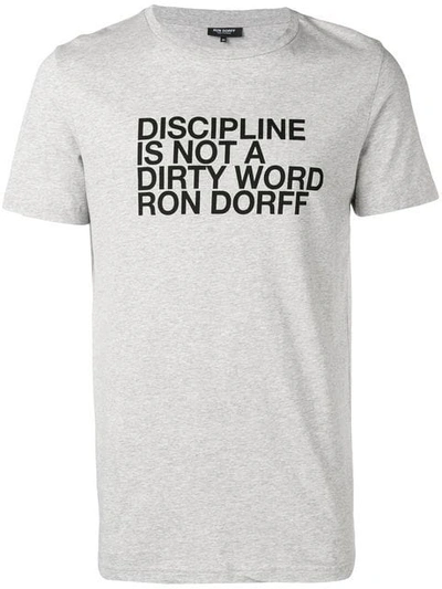 Ron Dorff Discipline Print T-shirt In Grey