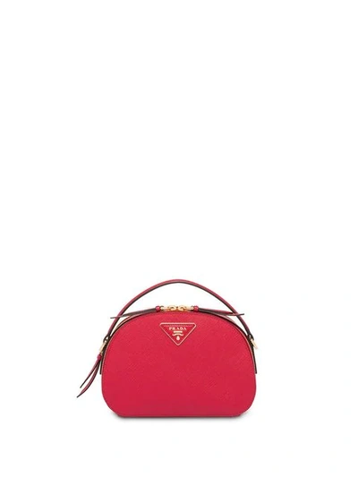Prada Odette Top-handle Bag W/ Removable Crossbody Strap In Red