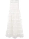 RED VALENTINO WAVY TULLE MIDI DRESS