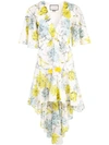 ALEXIS ALEXIS FLORAL PRINT MINI DRESS - 白色