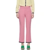 GUCCI GUCCI PINK BOOTCUT TROUSERS