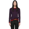 GUCCI GUCCI NAVY GG JACQUARD SWEATER