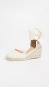 Castaã±er Carina Wedge Espadrilles In Ivory