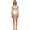GUCCI GUCCI OFF-WHITE SPARKING ONE-PIECE SWIMSUIT