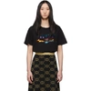 GUCCI BLACK SEQUIN VINTAGE LOGO T-SHIRT