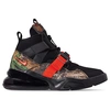 NIKE NIKE MEN'S AIR FORCE 270 UTILITY REALTREE OFF-COURT SHOES IN BLACK SIZE 9.5,2433796