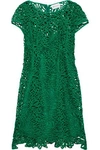 MILLY MILLY WOMAN CHLOE CROCHETED LACE DRESS EMERALD,3074457345620047210